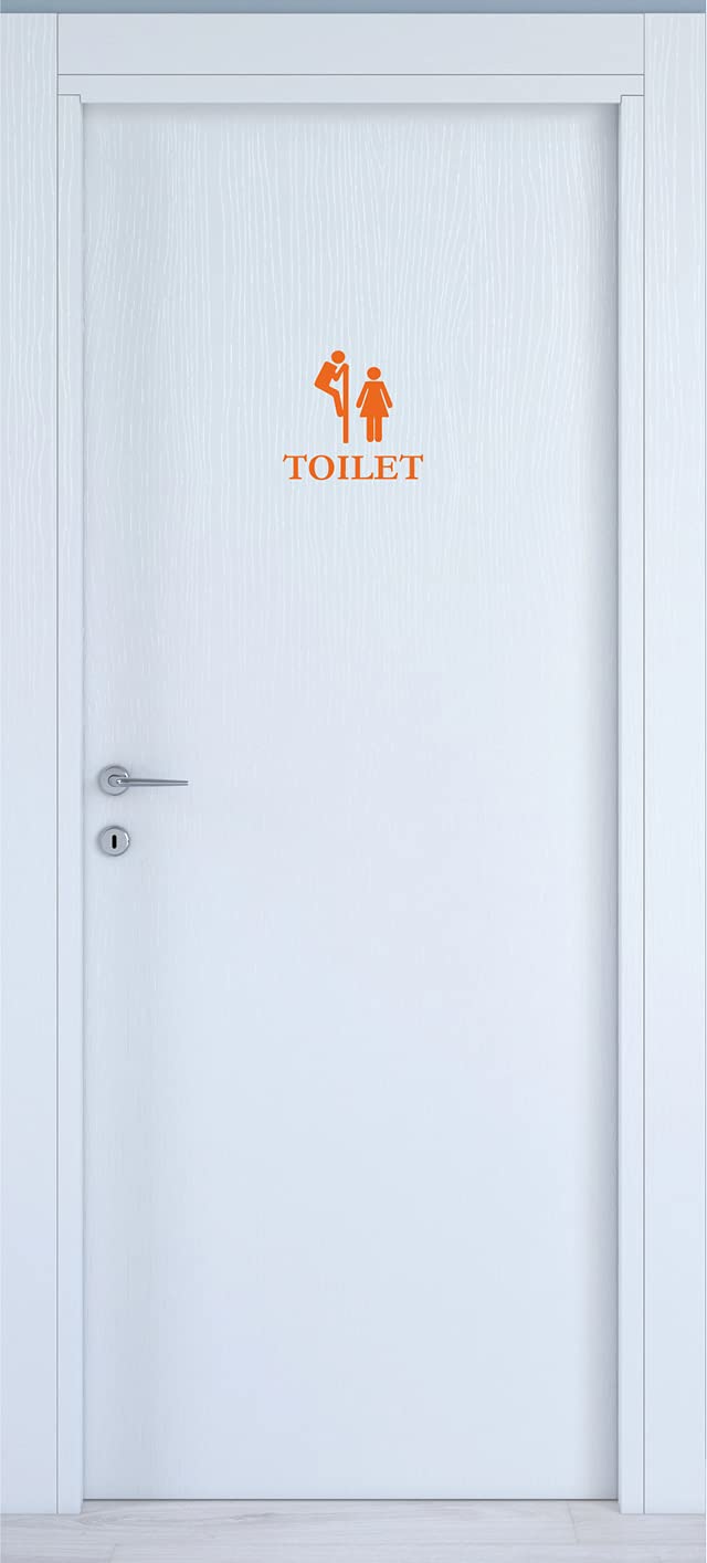 Adesivo Toilette OMINI DIVERTENTI decorazione per porta bagno ristorante water sanitari COD. I0013 a €12.99 solo da DualColorStampe