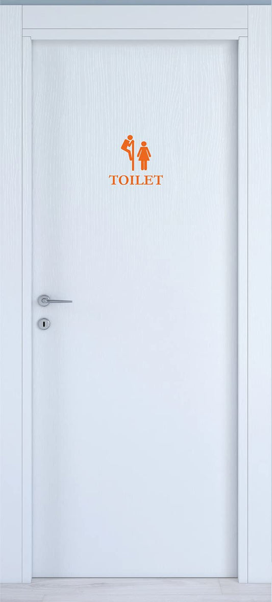 Adesivo Toilette OMINI DIVERTENTI decorazione per porta bagno ristorante water sanitari COD. I0013 a €12.99 solo da DualColorStampe