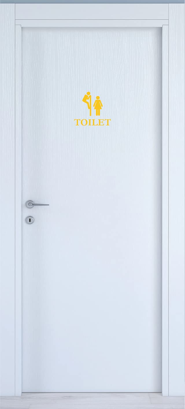 Adesivo Toilette OMINI DIVERTENTI decorazione per porta bagno ristorante water sanitari COD. I0013 a €12.99 solo da DualColorStampe