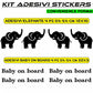 Adesivi elefante Baby On Board Bimbo a Bordo auto moto stickers - vinile colore a scelta COD.0034 a €9.99 solo da DualColorStampe