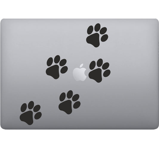 Adesivo impronte cane-gatto per pc computer tablet(4 pz) Laptop Sticker Decalcomania decalcomania arte mela -Vinile colore a scelta COD.P0022 a €9.99 solo da DualColorStampe