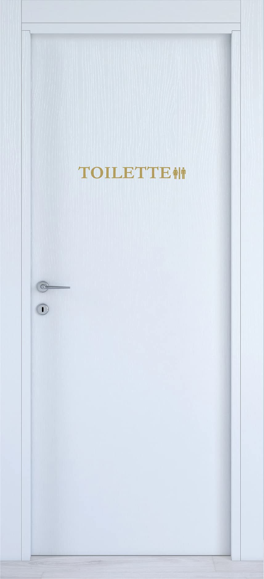 Adesivo Toilette decorazione per porta bagno ristorante water sanitari COD. W0010 a €12.99 solo da DualColorStampe