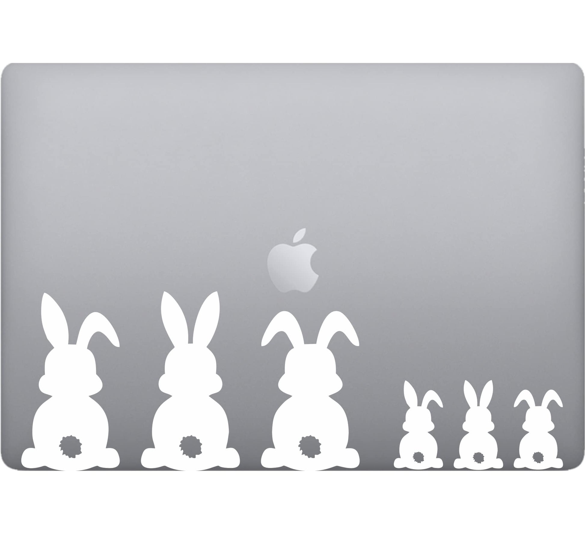 Adesivo CONIGLI-RABBITS decalcomania vinile tablet computer , macbook , decalcomania arte mela -Vinile colore a scelta COD.P00054 a €10.99 solo da DualColorStampe