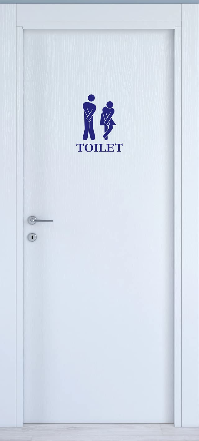 Adesivo Toilette OMINI DIVERTENTI decorazione per porta bagno ristorante water sanitari COD. I0012 a €12.99 solo da DualColorStampe