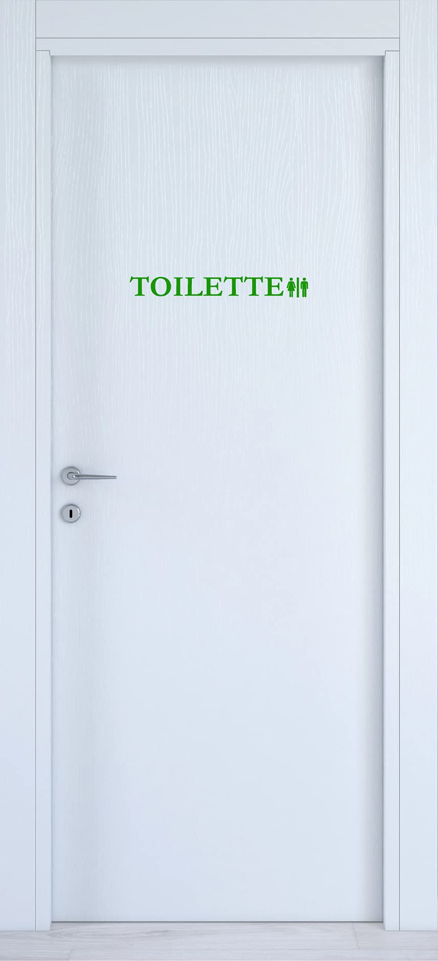 Adesivo Toilette decorazione per porta bagno ristorante water sanitari COD. W0010 a €12.99 solo da DualColorStampe