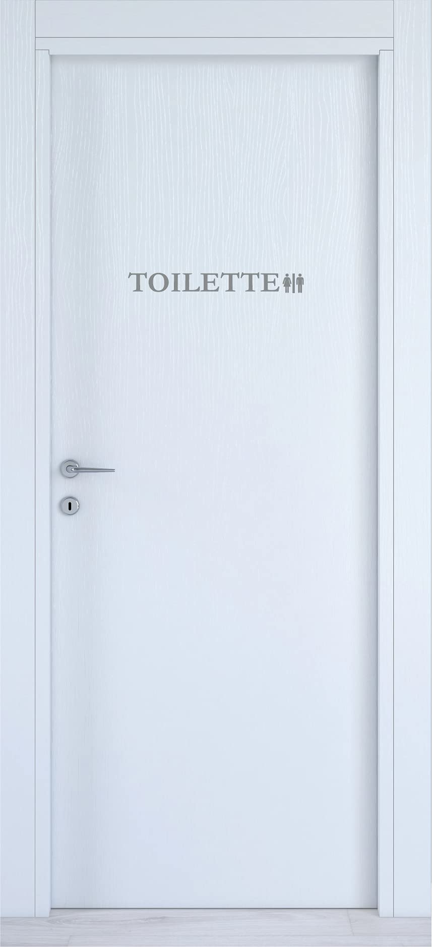 Adesivo Toilette decorazione per porta bagno ristorante water sanitari COD. W0010 a €12.99 solo da DualColorStampe