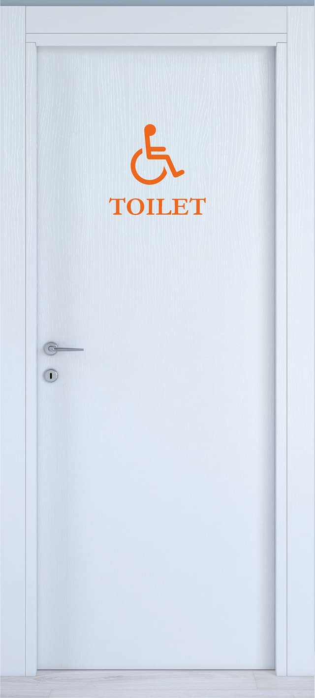 Adesivi per PORTA ETICHETTA BAGNO DISABILI stickers WC TOILETTE OMINI INVALIDI/SEDIA A ROTELLE COD.I0019 a €12.99 solo da DualColorStampe