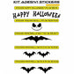 Adesivi HALLOWEEN (7 PZ)- decorazione per VETRINA NEGOZIO -PORTA CAMERA HOME stickers PIPISTRELLO COD.I0061 a €12.99 solo da DualColorStampe