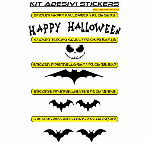 Adesivi HALLOWEEN (7 PZ)- decorazione per VETRINA NEGOZIO -PORTA CAMERA HOME stickers PIPISTRELLO COD.I0061 a €12.99 solo da DualColorStampe