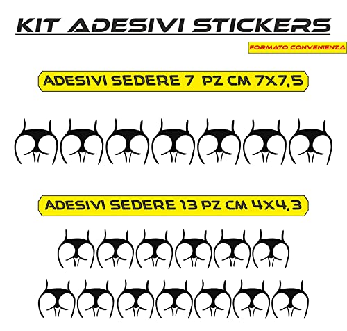 Adesivo Sedere casco moto STICKERS accessori tuning divertente ACCESSORI PER MOTO MACCHINA COD.C0008 a €12.99 solo da DualColorStampe