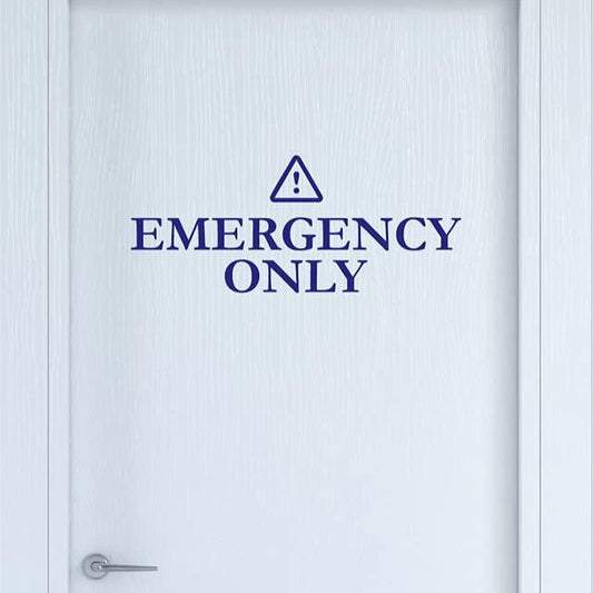 Adesivo EMERGENCY ONLY/SOLO EMERGENZA stickers per porte di sicurezza COD.I0020 a €9.99 solo da DualColorStampe