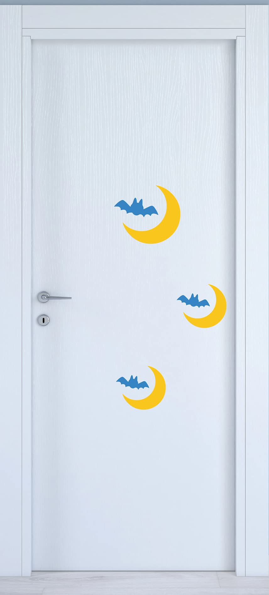 Adesivo LUNA PIPISTRELLO Decalcomanie Adesivi per Porte Finestra Vinile Adesivi Murali Cameretta Per Bambini regalo Casa COD.I0040 a €10.99 solo da DualColorStampe