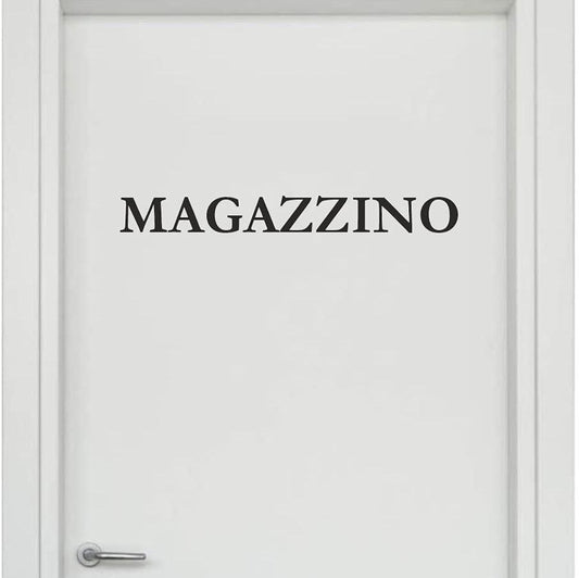 Adesivo MAGAZZINO stickers decorazione per porta azienda COD.I0009 a €12.99 solo da DualColorStampe