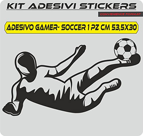 Adesivo CALCIO adesivo gamer Adesivi porta camera finestra Oggettistica Per La Casa Football Vinile Adesivi Rimovibili -COD.I0093 a €15.99 solo da DualColorStampe