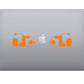Adesivi panda- per pc computer tablet(4 pz) Laptop Sticker Decalcomania decalcomania arte mela -Vinile colore a scelta COD.P0025 a €9.99 solo da DualColorStampe