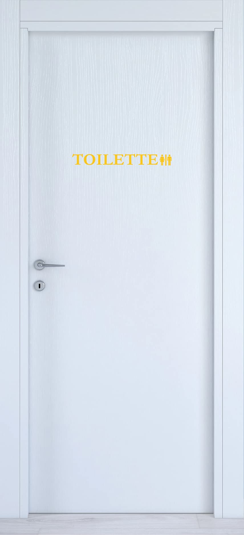 Adesivo Toilette decorazione per porta bagno ristorante water sanitari COD. W0010 a €12.99 solo da DualColorStampe