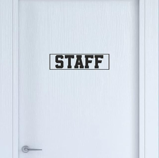 Adesivo "STAFF " Sticker porta stanza privata per il personale in Pellicola Adesiva PVC COD.I0031 a €9.99 solo da DualColorStampe