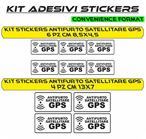 Adesivi satellitari antifurto GPS per esterno Auto - Adesivi Allarme GPS ANTIFURTO - Adesivo ANTIFURTO SATELLITARE GPS per Camion AUTOVEICOLI vinile colore a scelta COD.0055 a €9.99 solo da DualColorStampe