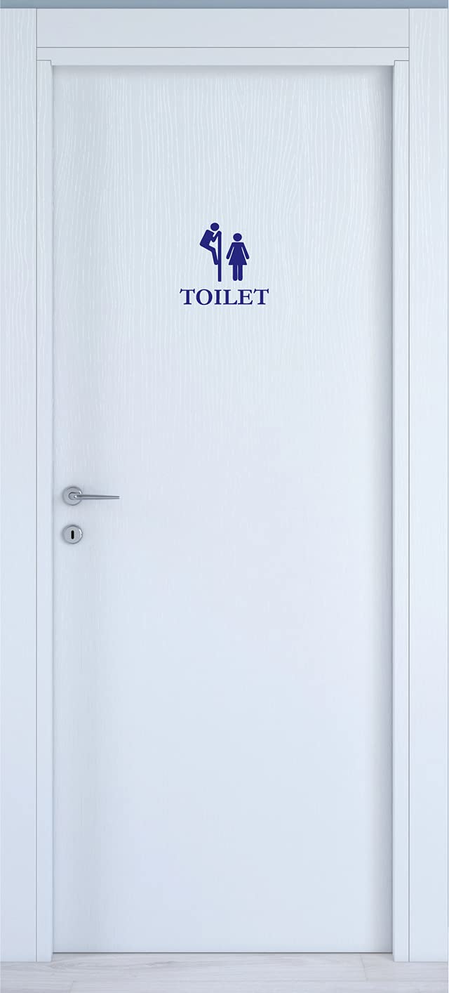 Adesivo Toilette OMINI DIVERTENTI decorazione per porta bagno ristorante water sanitari COD. I0013 a €12.99 solo da DualColorStampe