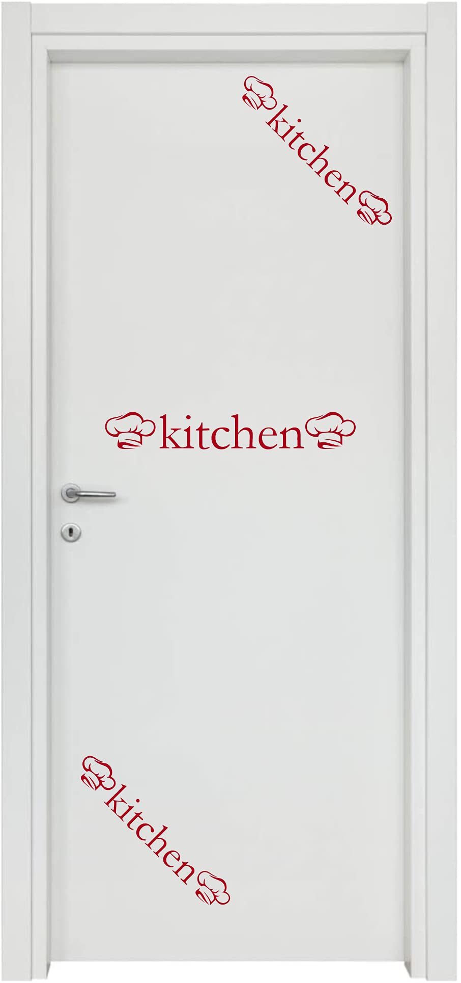 Adesivi per cucina chef porta ingresso home arredamento stickers casa COD.I0006 a €13.99 solo da DualColorStampe