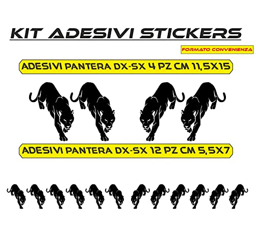 Adesivo PANTERA (18 pz) per Moto-auto Porta Casco Scooter Motociclo vinile Tuning COD.M0020 a €12.99 solo da DualColorStampe