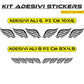 Adesivi casco ALI -14 PEZZI- moto accessori decalcomanie tuning personalizzato decorazione per scooter casco moto stickers COD. C0002 a €9.99 solo da DualColorStampe