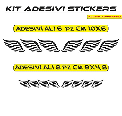 Adesivi casco ALI -14 PEZZI- moto accessori decalcomanie tuning personalizzato decorazione per scooter casco moto stickers COD. C0002 a €9.99 solo da DualColorStampe