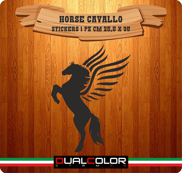 DualColorStampe Adesivo TRASPORTO CAVALLI horse stickers rimorchio per carrello traino Colore a scelta COD.0154 a €15.99 solo da DualColorStampe
