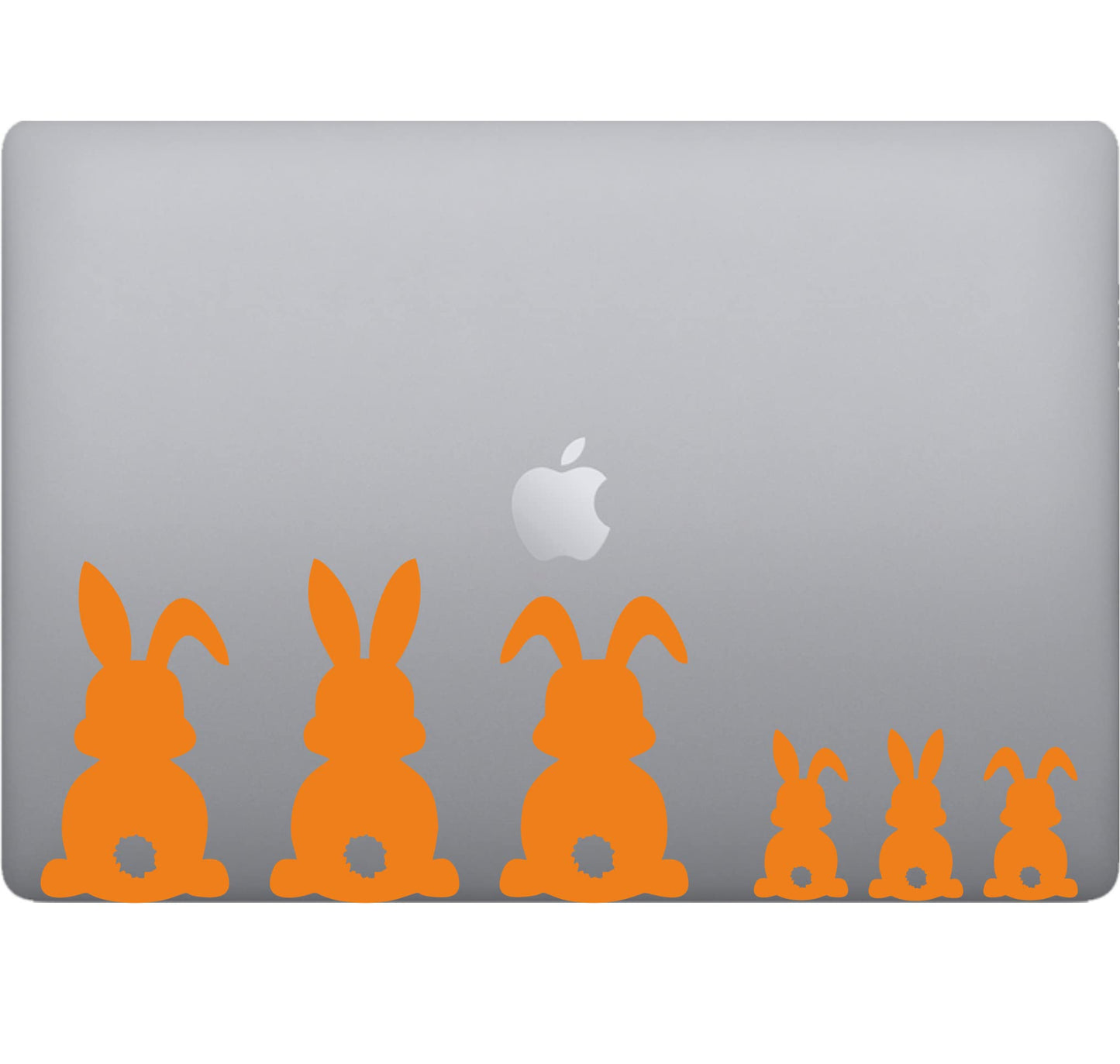 Adesivo CONIGLI-RABBITS decalcomania vinile tablet computer , macbook , decalcomania arte mela -Vinile colore a scelta COD.P00054 a €10.99 solo da DualColorStampe