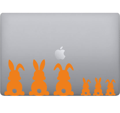 Adesivo CONIGLI-RABBITS decalcomania vinile tablet computer , macbook , decalcomania arte mela -Vinile colore a scelta COD.P00054 a €10.99 solo da DualColorStampe