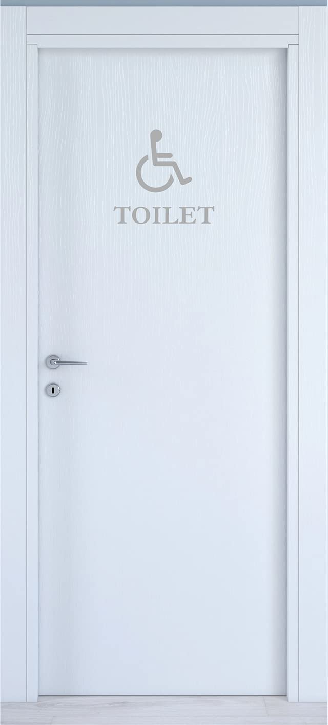 Adesivi per PORTA ETICHETTA BAGNO DISABILI stickers WC TOILETTE OMINI INVALIDI/SEDIA A ROTELLE COD.I0019 a €12.99 solo da DualColorStampe