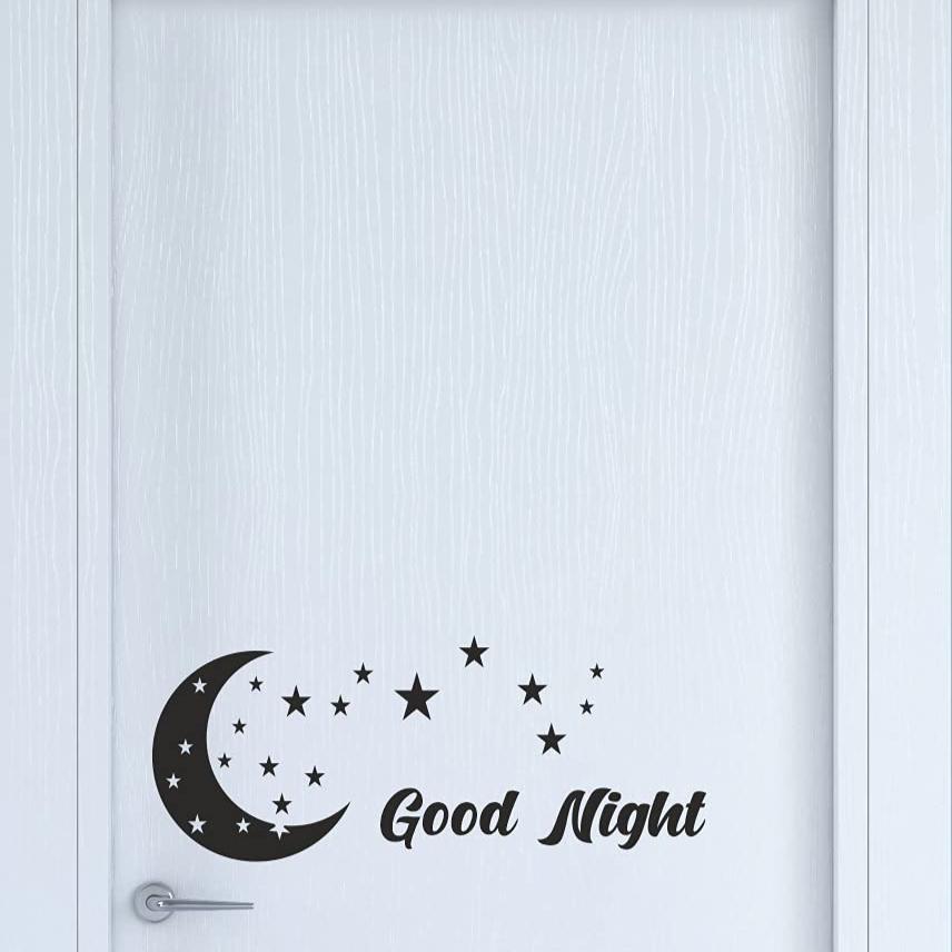 Adesivo Good Night Decalcomania Porta Finestra Vinile Adesivi Murali Cameretta Per Bambini regalo nascita armadio stickers COD.I0034 a €10.99 solo da DualColorStampe