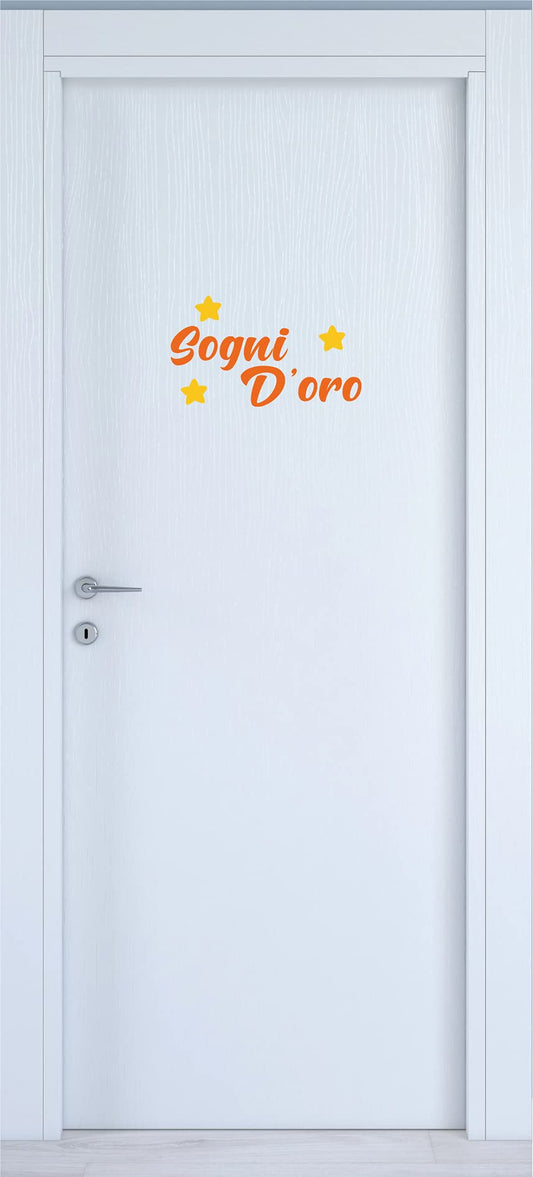 Adesivo sogni d'oro impermeabile Decorazioni per la casa PVC stickers porta camera finestra Oggettistica Per La Casa Vinile Adesivi Rimovibili regalo nascita COD.I0044 a €9.99 solo da DualColorStampe