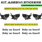 Adesivi Baby On Board Bimbo a Bordo SQUALO in Car auto moto stickers - vinile colore a scelta COD.0033 a €9.99 solo da DualColorStampe