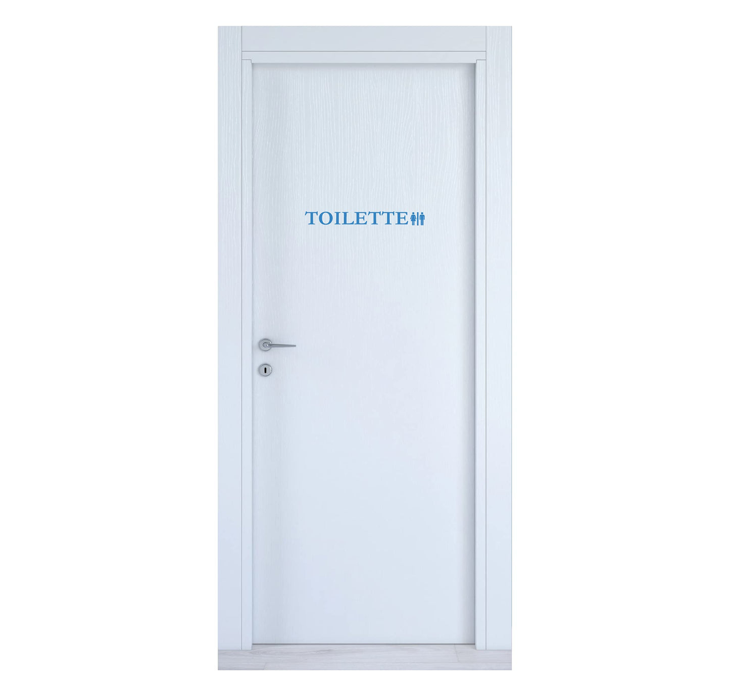 Adesivo Toilette decorazione per porta bagno ristorante water sanitari COD. W0010 a €12.99 solo da DualColorStampe