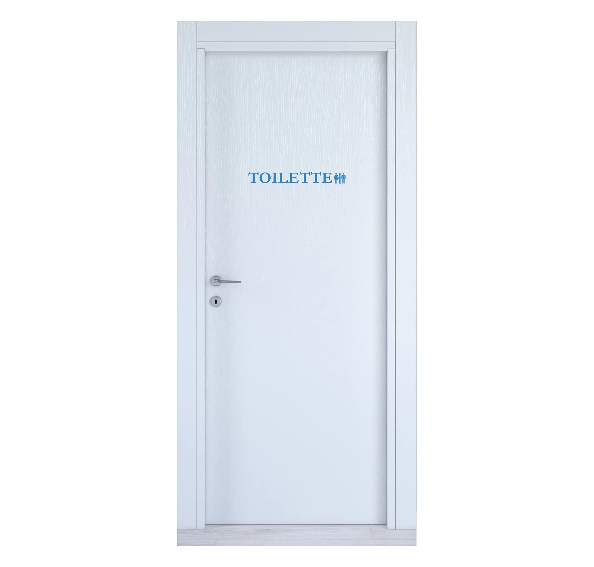 Adesivo Toilette decorazione per porta bagno ristorante water sanitari COD. W0010 a €12.99 solo da DualColorStampe