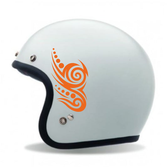 Adesivi TRIBALE CASCO ACCESSORI MOTO decorazione per scooter casco (2 PZ ) vinile colore a scelta COD.C0026 a €10.99 solo da DualColorStampe