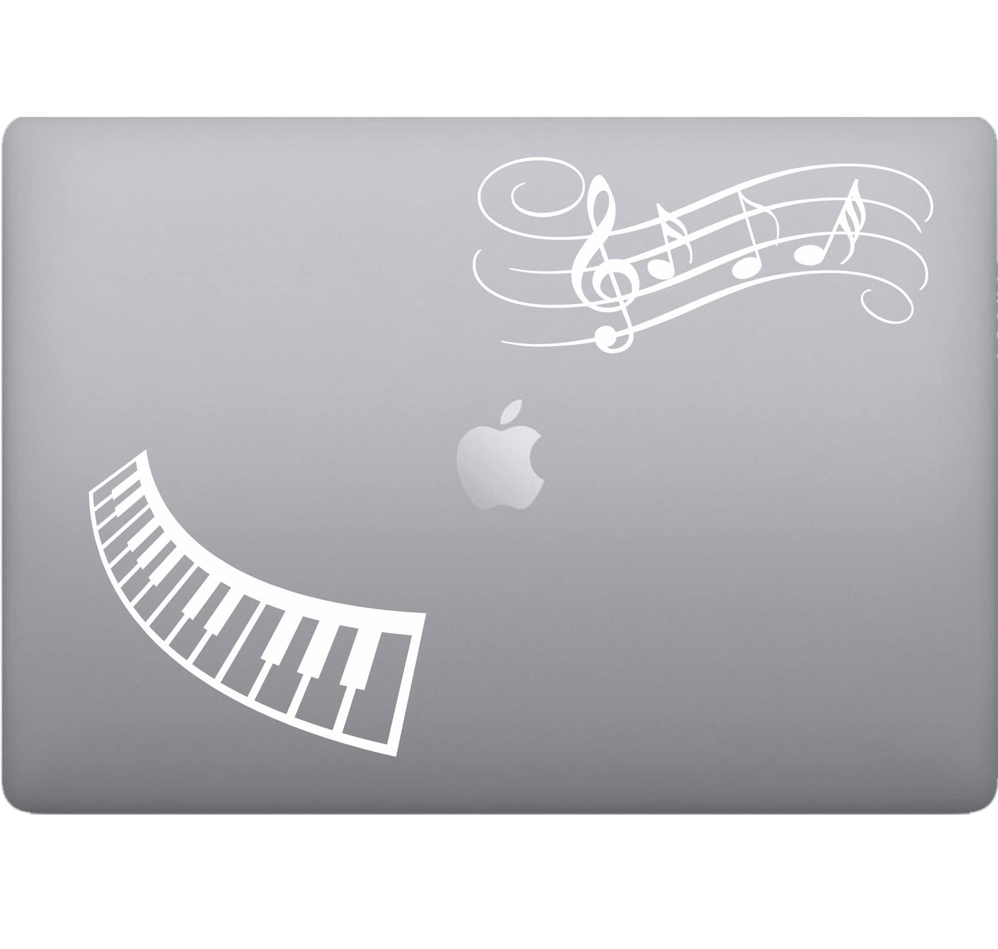 Adesivo PIANOFORTE SPARTITO decalcomania vinile tablet computer , macbook , decalcomania arte mela -Vinile colore a scelta COD.P0062 a €10.99 solo da DualColorStampe