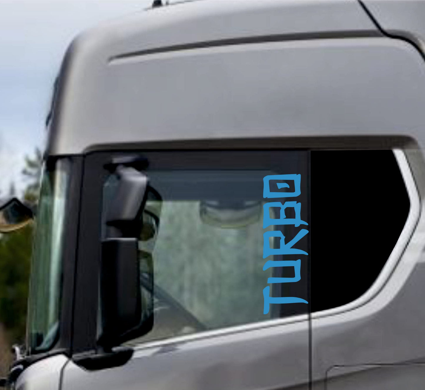 DualColorStampe Adesivi Compatibili con Scania Daf Iveco Man Camion accessori camion stickers camion finestrino TURBO COD.0305 a €19.99 solo da DualColorStampe