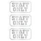 DualColorStampe 3x Adesivi segnalazione Staff Porta Adesivo decalcomania in vinile autoadesivo C.0259 a €5.99 solo da DualColorStampe