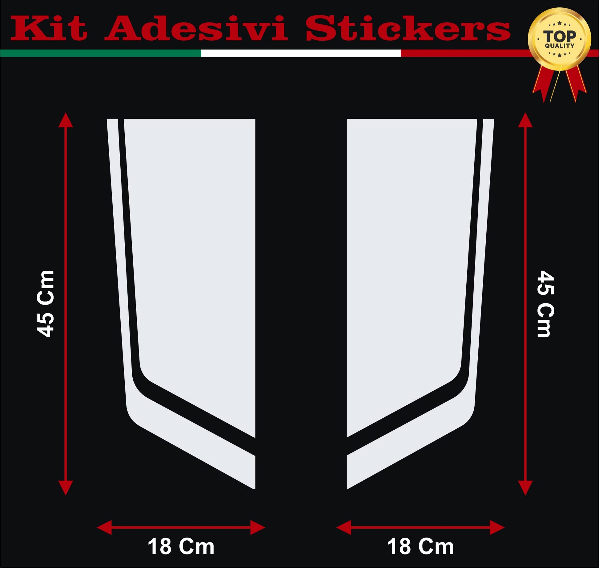 DualColorStampe Fasce Adesive Auto Adesivi cofano Strisce UNIVERSALI , adesivo stella cofano auto, adesivi per strisce auto tuning 0281 a €19.99 solo da DualColorStampe