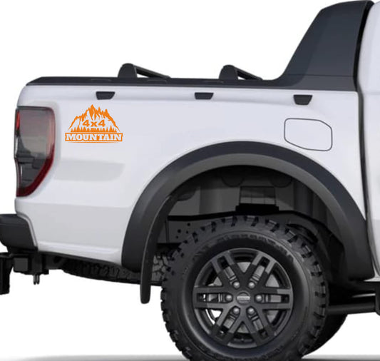 DualColorStampe ADESIVI PER PICKUP MOUNTAIN 4X4 (2 PZ DX-SX)FUORISTRADA accessori stickers decal auto COD.0141 a €14.99 solo da DualColorStampe