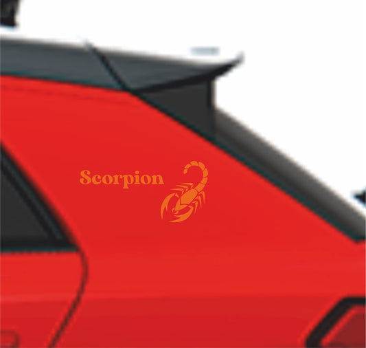 Adesivo SCORPIONE Segno Zodiacale- Adesive da Auto moto casco casa home camera - vinile colore a scelta COD.0021 a €12.99 solo da DualColorStampe