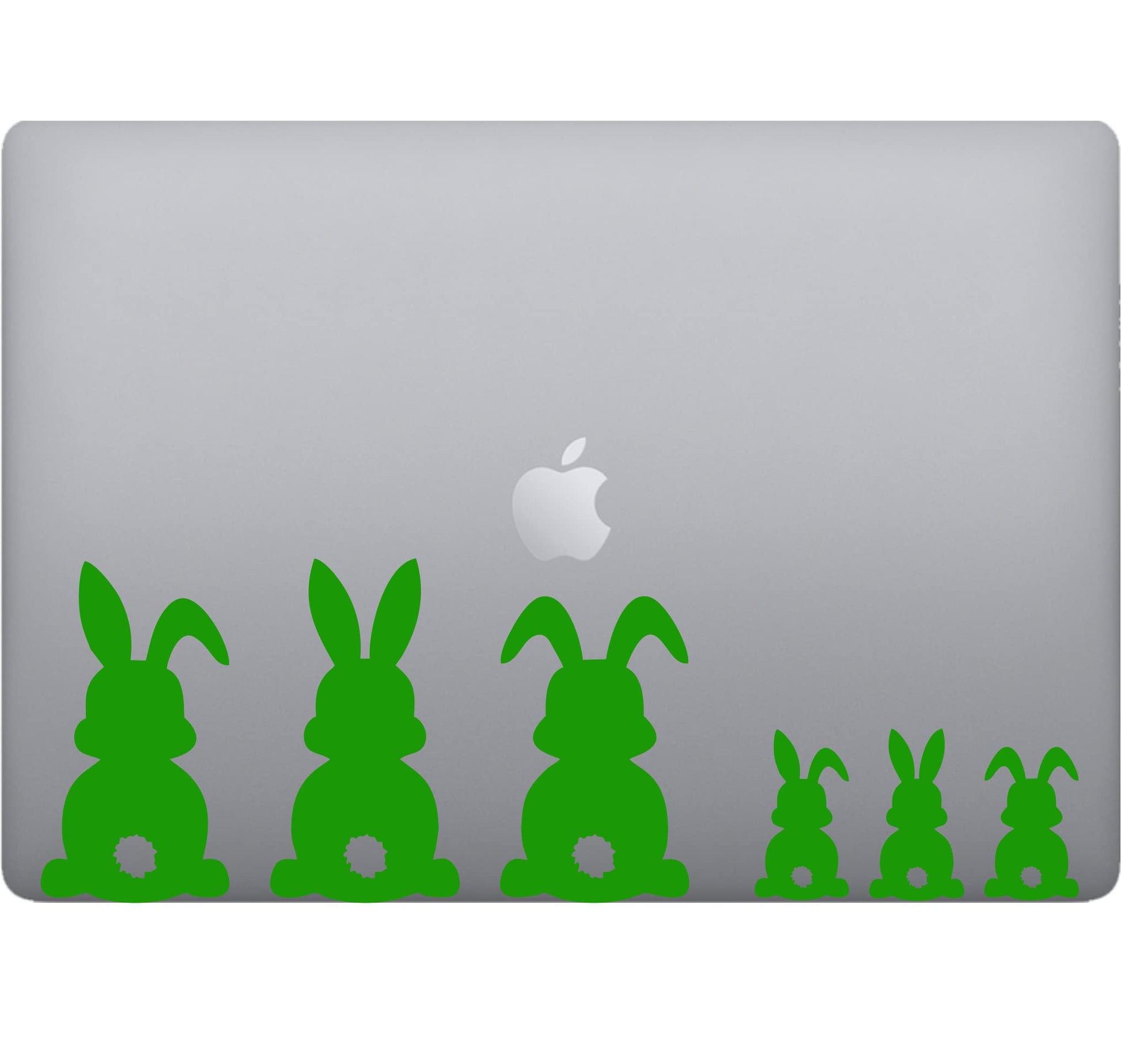 Adesivo CONIGLI-RABBITS decalcomania vinile tablet computer , macbook , decalcomania arte mela -Vinile colore a scelta COD.P00054 a €10.99 solo da DualColorStampe