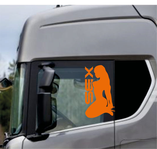 DualColorStampe Adesivi Compatibili con Scania Daf Iveco Man Camion accessori camion stickers camion finestrino SEX DONNA COD.0333 a €19.99 solo da DualColorStampe