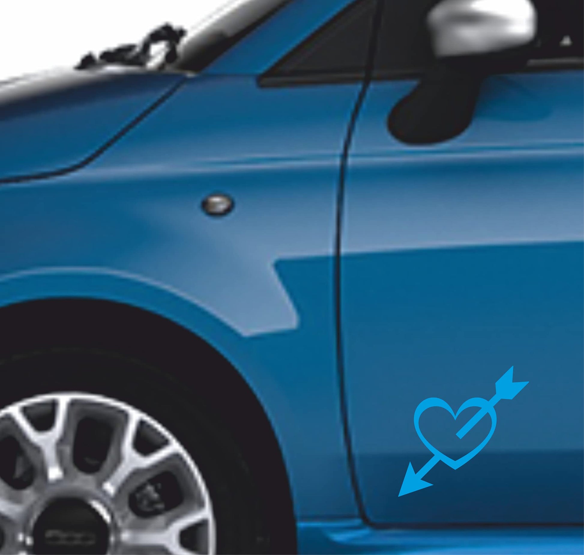 Adesivi a Cuore per San Valentino per auto moto mobili colore a scelta COD.0006 a €9.99 solo da DualColorStampe