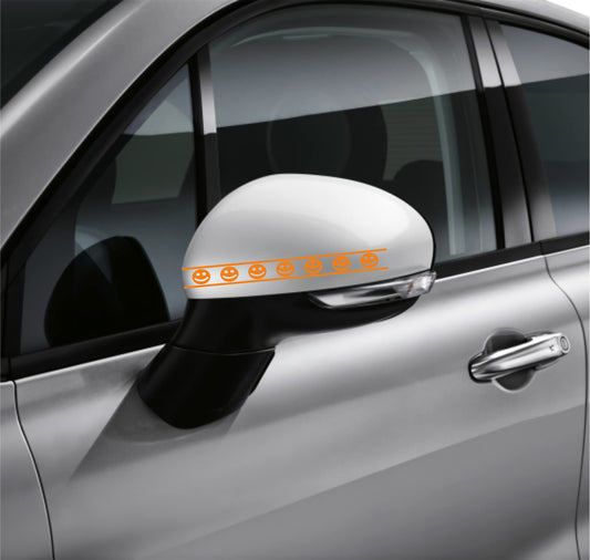 DualColorStampe Adesivi per Specchietti Retrovisori universali Car Stripes Strisce Design SMILE Confezione da 6 unità per Auto accessori auto stickers COD.0235 a €9.90 solo da DualColorStampe