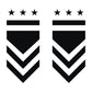 DualColorStampe Adesivi Stelle Graduate Adesivi Esercito Militare US Army Montanti rifrangenti riflettenti catarifrangenti per scooter auto moto stickers COD.0270 a €9.99 solo da DualColorStampe