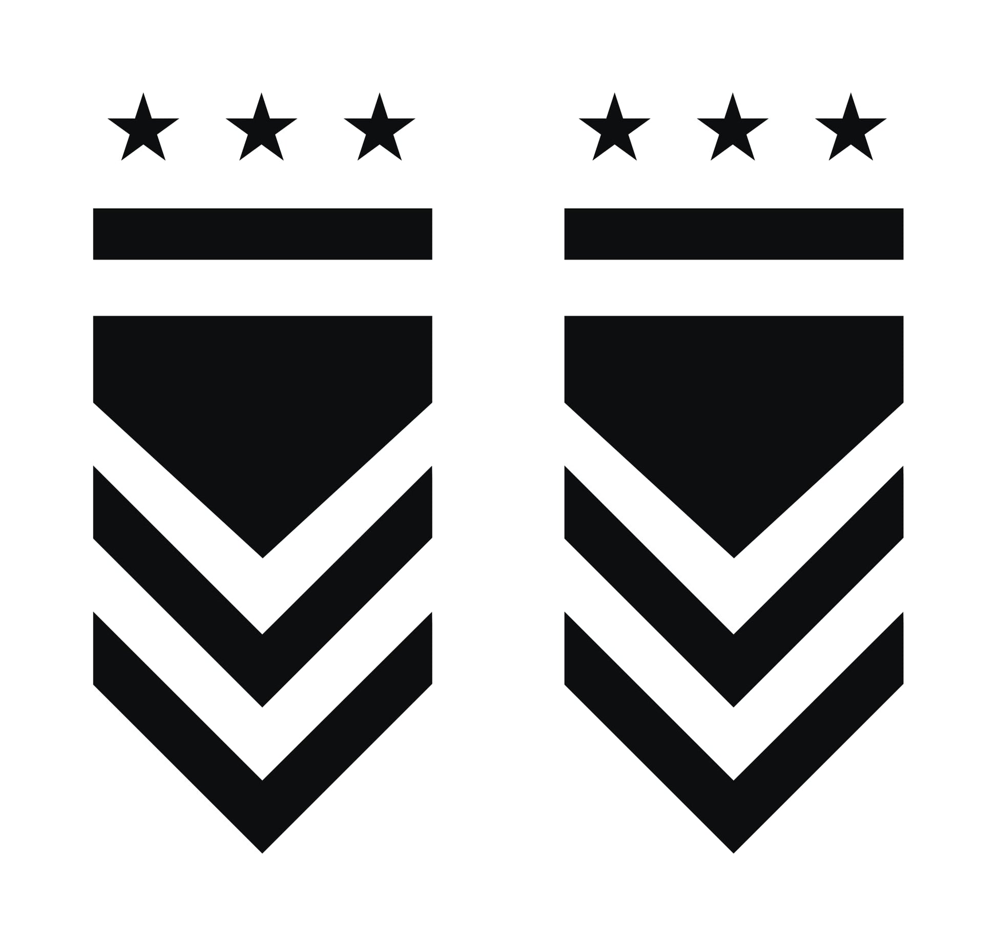 DualColorStampe Adesivi Stelle Graduate Adesivi Esercito Militare US Army Montanti rifrangenti riflettenti catarifrangenti per scooter auto moto stickers COD.0270 a €9.99 solo da DualColorStampe