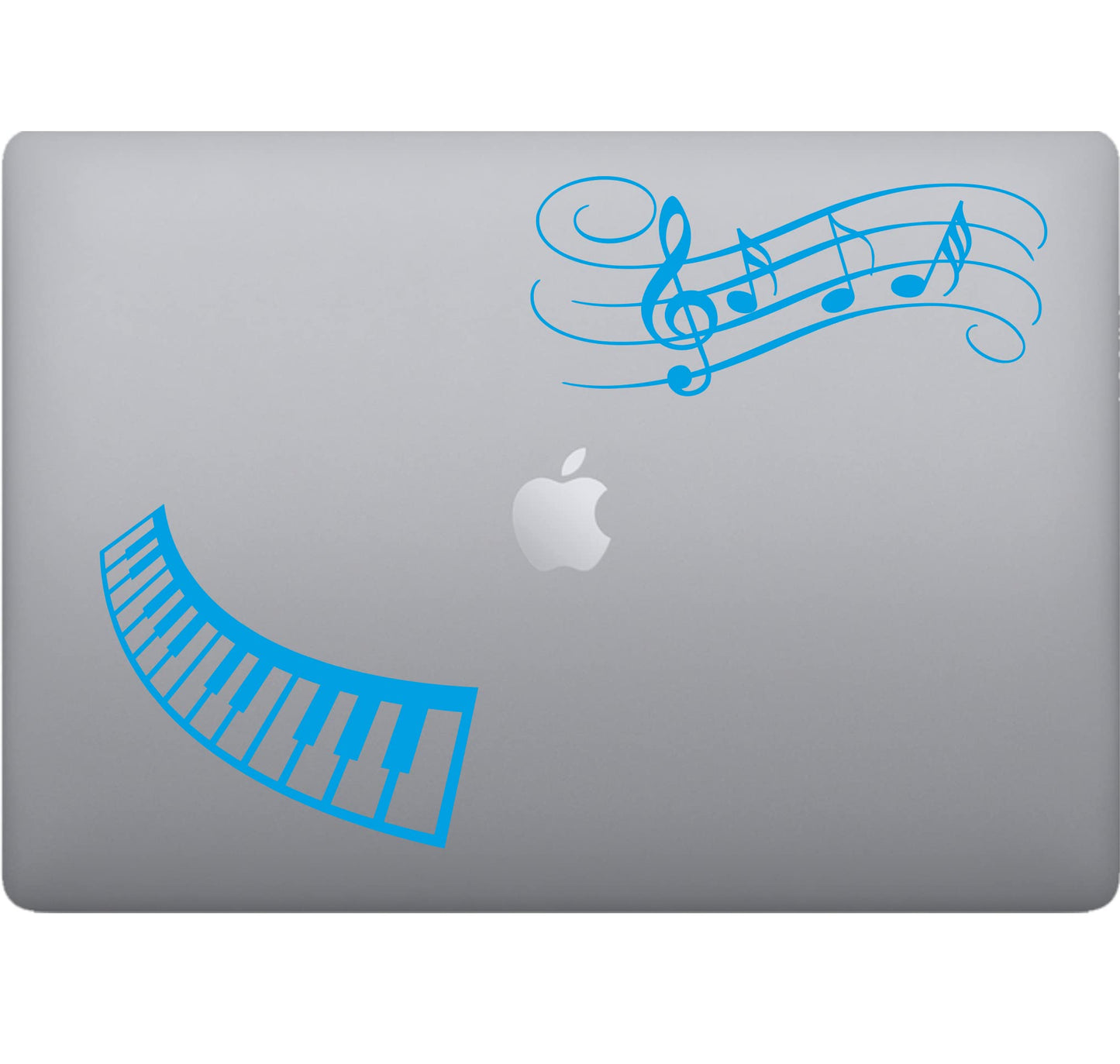 Adesivo PIANOFORTE SPARTITO decalcomania vinile tablet computer , macbook , decalcomania arte mela -Vinile colore a scelta COD.P0062 a €10.99 solo da DualColorStampe